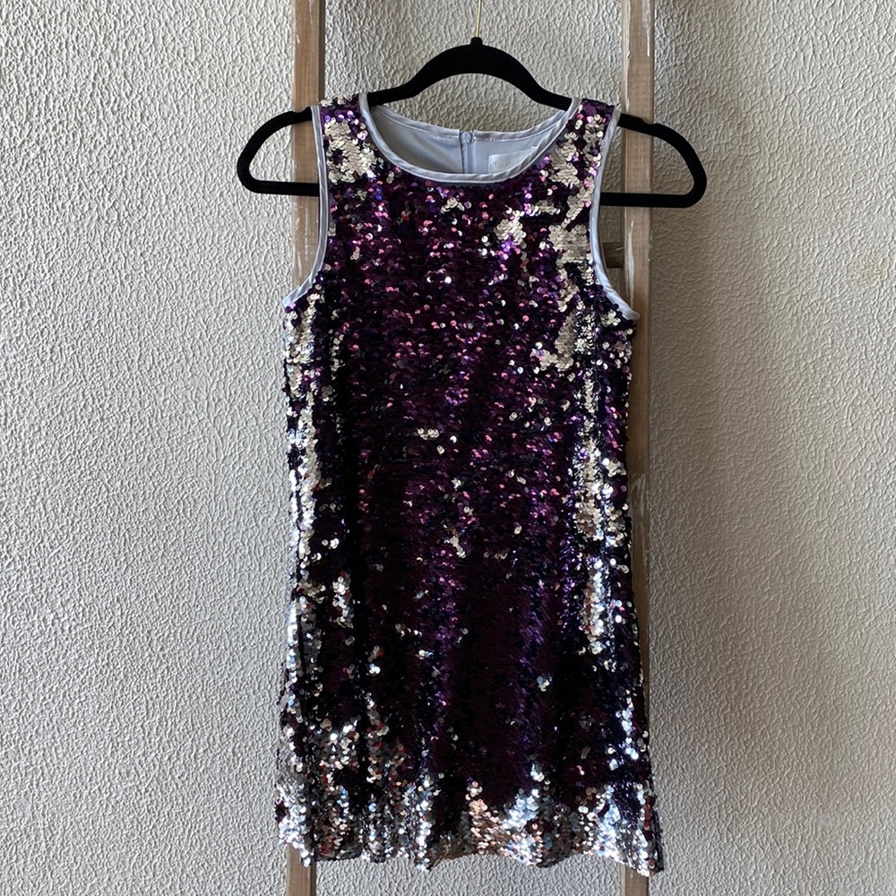 Lavender Girls Flip Sequin Dress